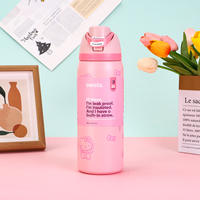New Owala vacuum 32oz sports water bottle, 304 stainless steel insulated cup, outdoor portable handle straw cup thumbnail 7