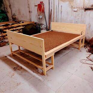 棕棚床头架子木床款实木老款绷子床老农村TCM式架子床传统老棕绷