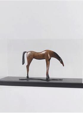 马到成功摆件金马属工办公室博古架大艺班台摆BJ1223设客厅玄关品