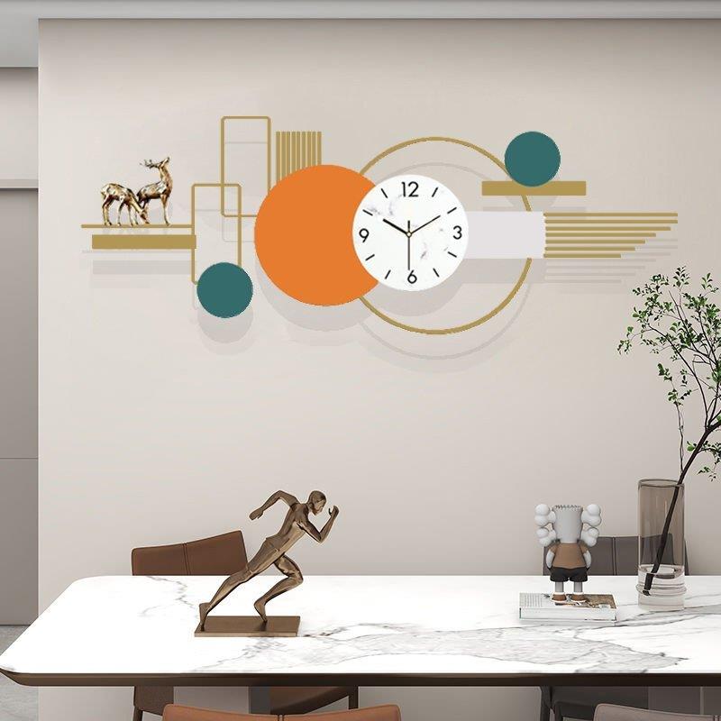 走时奢精准钟表轻款客厅新网红挂钟简约现代EFT用家大气餐厅装饰