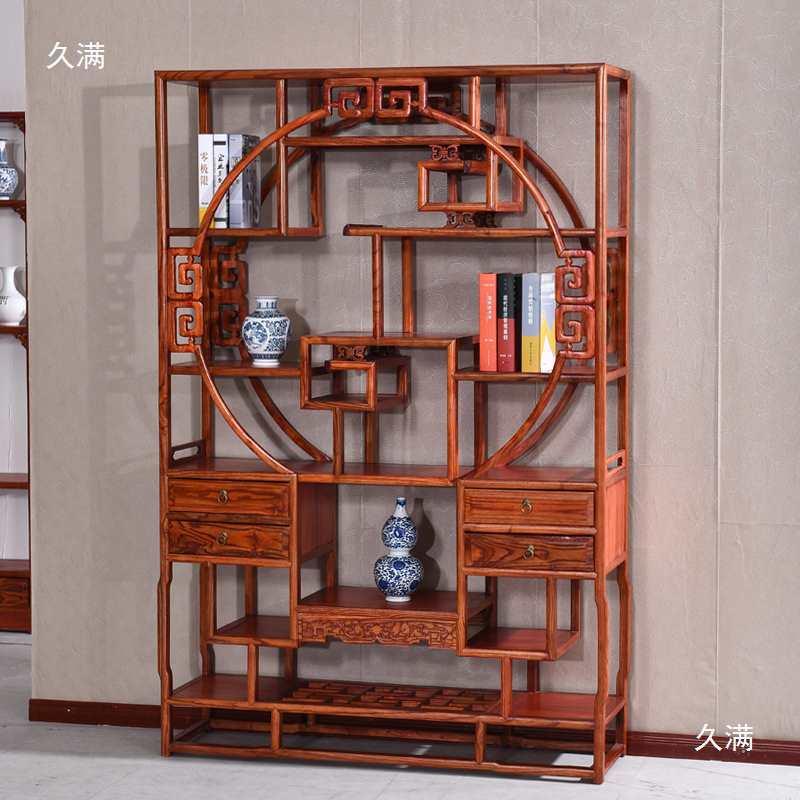 中式实木多宝古阁博架架展示古董架置UMW物架隔断清明仿古南榆木