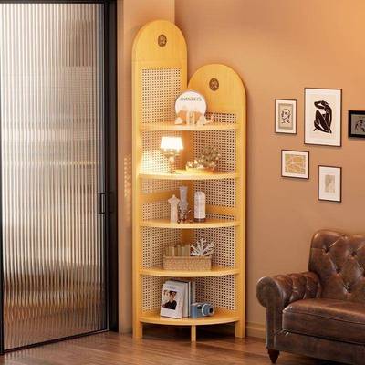 中z复架古式藤编转角装饰置物厅沙发墙边书柜子卧室三拐屏风133客