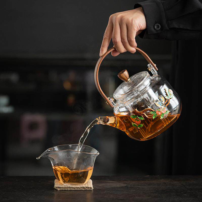 电陶炉煮茶玻璃全沏茶煮茶壶烧水泡茶壶器自动DTH家蒸用汽煮茶炉