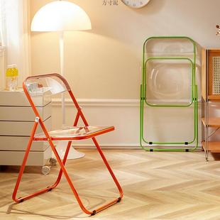 简水约折叠见详情椅透明亚克服装店拍照椅力子化妆凳厅餐餐椅晶靠