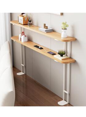 沙发后置物架实木墙夹柜暖气片客超厅双RVL层书架窄床靠缝尾边长