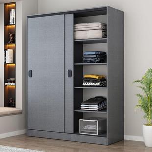 衣柜家卧室推拉门租储实物柜简易现用代大容量衣见详情橱出屋木质