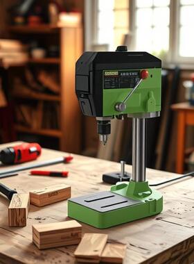 台机钻小型家用工2小20v台钻多功能钻698孔作台铣床木工微型调速