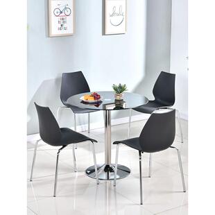 圆形JBV钢化玻璃桌商洽圆桌会议新会客桌家用餐谈桌茶几务展会展