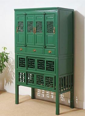 新中碗式实木复古柜柜储物家用物菜57406柜仿古收纳柜储多功能橱