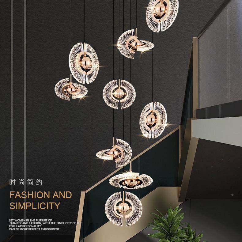复487式大吊灯代现轻奢别墅店创意客厅灯酒大堂售楼部楼loft楼梯,家装灯饰光源,智能吊灯,淘宝优惠券,粉丝福利购,淘宝优惠卷