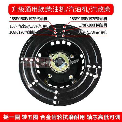 汽油摇油发电F机配件微耕机水DNB泵170F186F188柴F190拉盘改手启