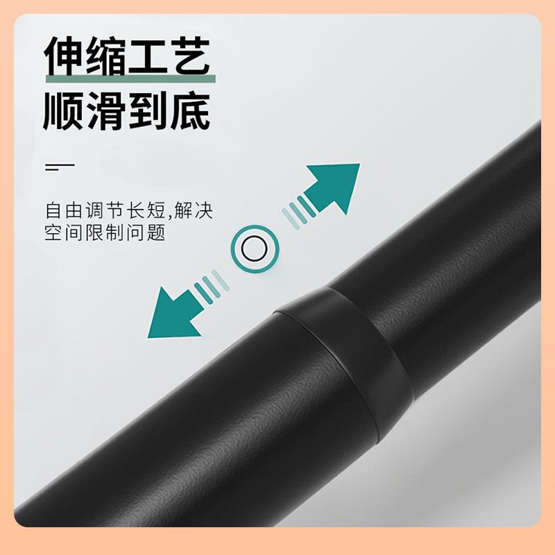 10Y打孔晾杆免衣打伸缩杆卫生间浴室浴帘杆孔窗帘杆衣649挂杆子晒