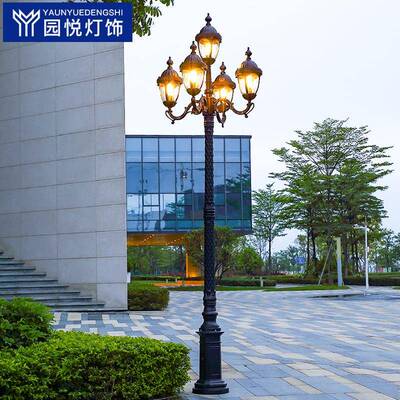 院LED路灯家用户外防水庭灯3米花园别墅复草室坪外小SES区高杆欧