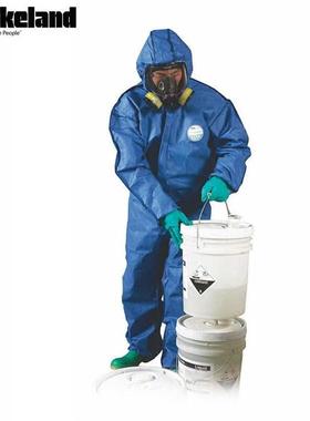 克兰SMS428GKUB雷E化学护M服耐酸碱粉防尘防静电连体服透气蓝色通
