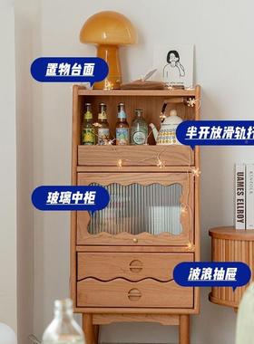 式简约客厅边柜QJF家厅用餐厅收纳储物户酒柜小型书柜客落地餐边