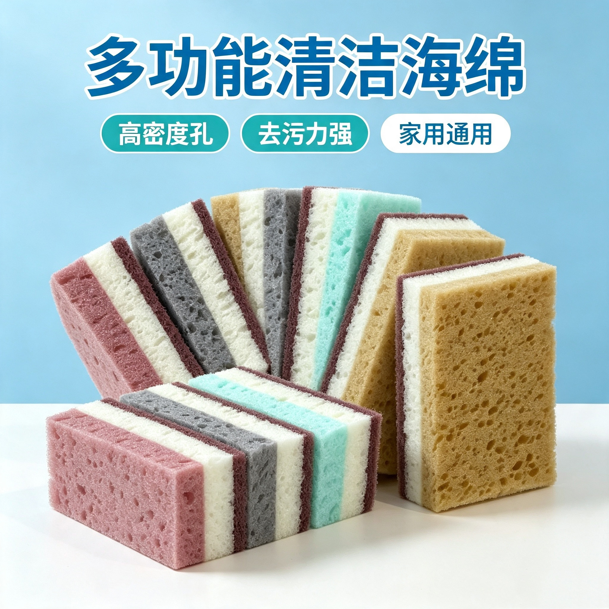 多功能清洁海绵百洁布家用去污强
