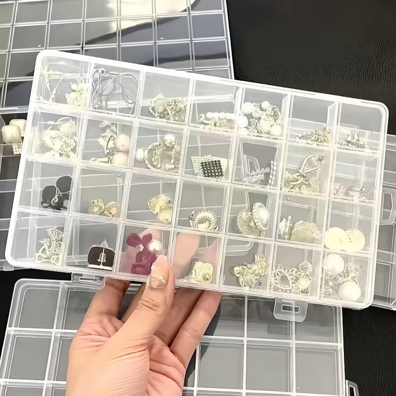 透明塑料收纳盒小整理耳钉耳环