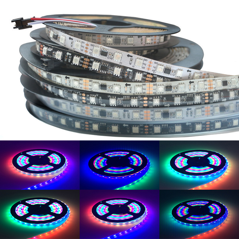 12v幻彩灯带5050全彩WS2811可编程流水跑马灯户外工程软炫彩灯条