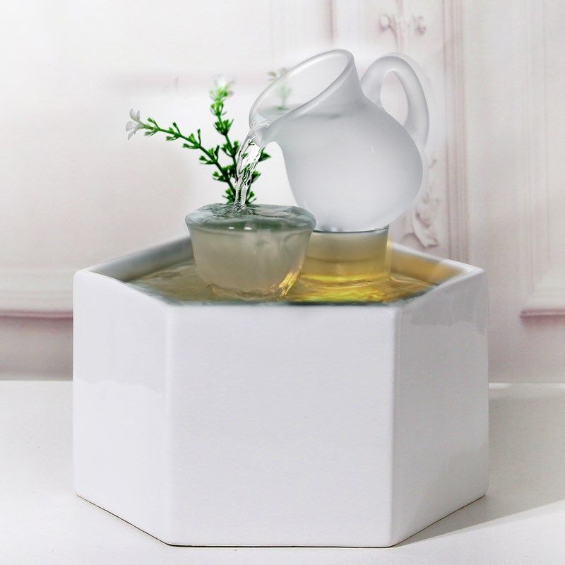 流水喷泉清新循环流水器办公室家用卧室客厅桌面女士简约加湿摆件