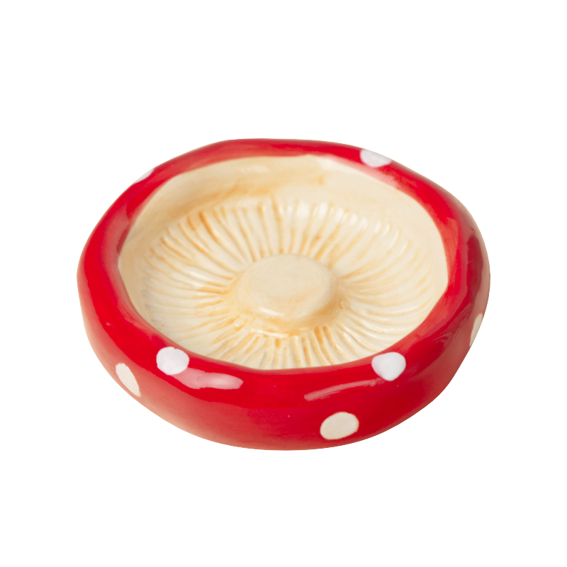 陶瓷食盆防翻花枝鼠喂食器仓鼠专用碗陶瓷金丝熊造景用品宠物家具