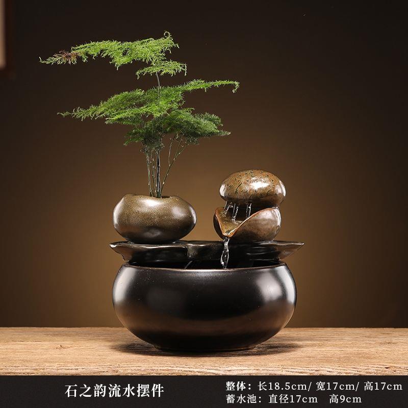 招财流水摆件循环水客厅