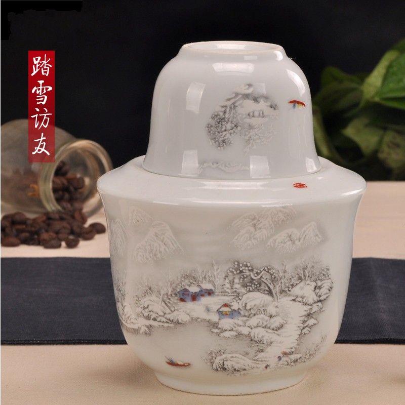 景德镇陶瓷温酒壶暖酒壶2两半斤烫酒壶酒瓶家用酒具冬天热黄酒壶