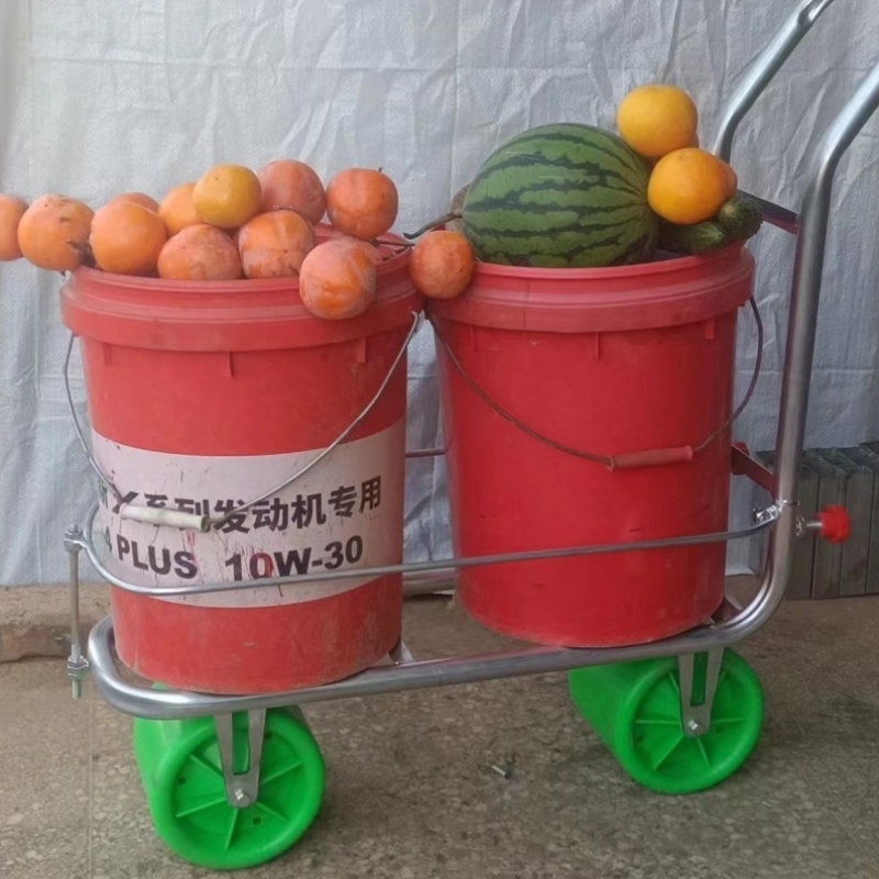 农用手推车桶装水蔬菜大棚瓜果二轮倒水小推车移动采摘车