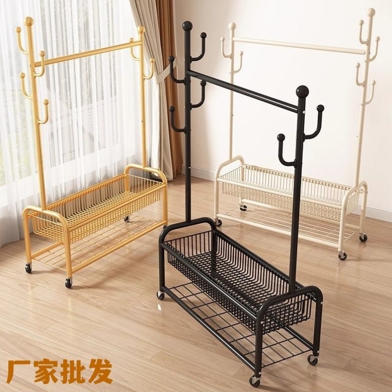 挂衣架落地卧室家用凉晾衣架房间阳台室内挂衣服架子简易杆衣帽架