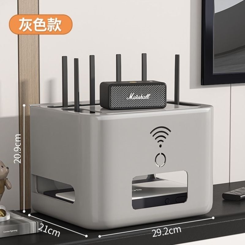 电源线整理家用桌面Wifi收纳盒光猫无线置物架盒子路由器储物