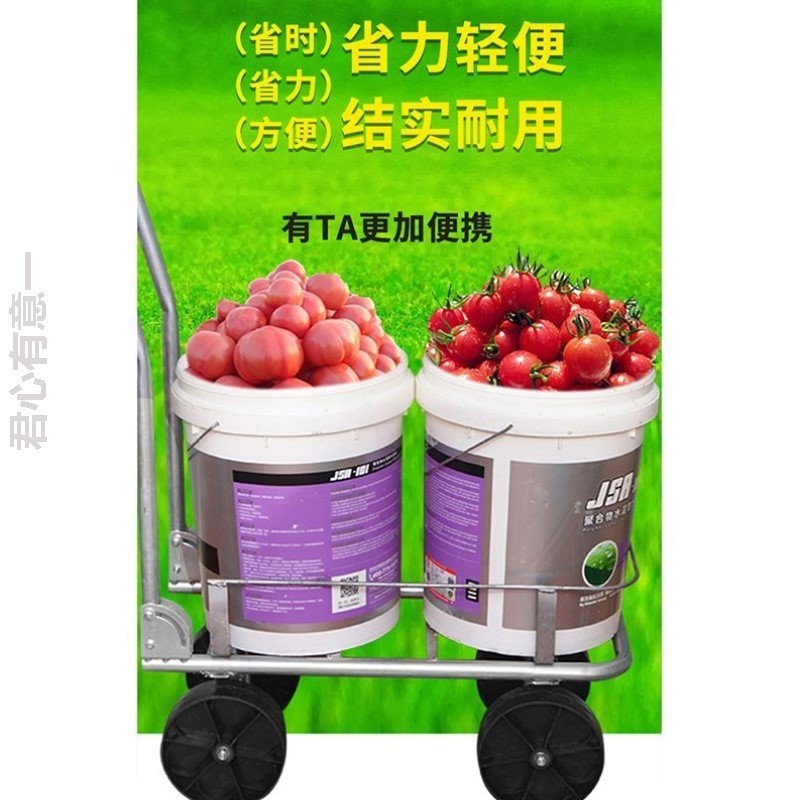 新款大棚瓜果蔬菜移动采摘运多用途运输推车便携式推拉工具车折叠