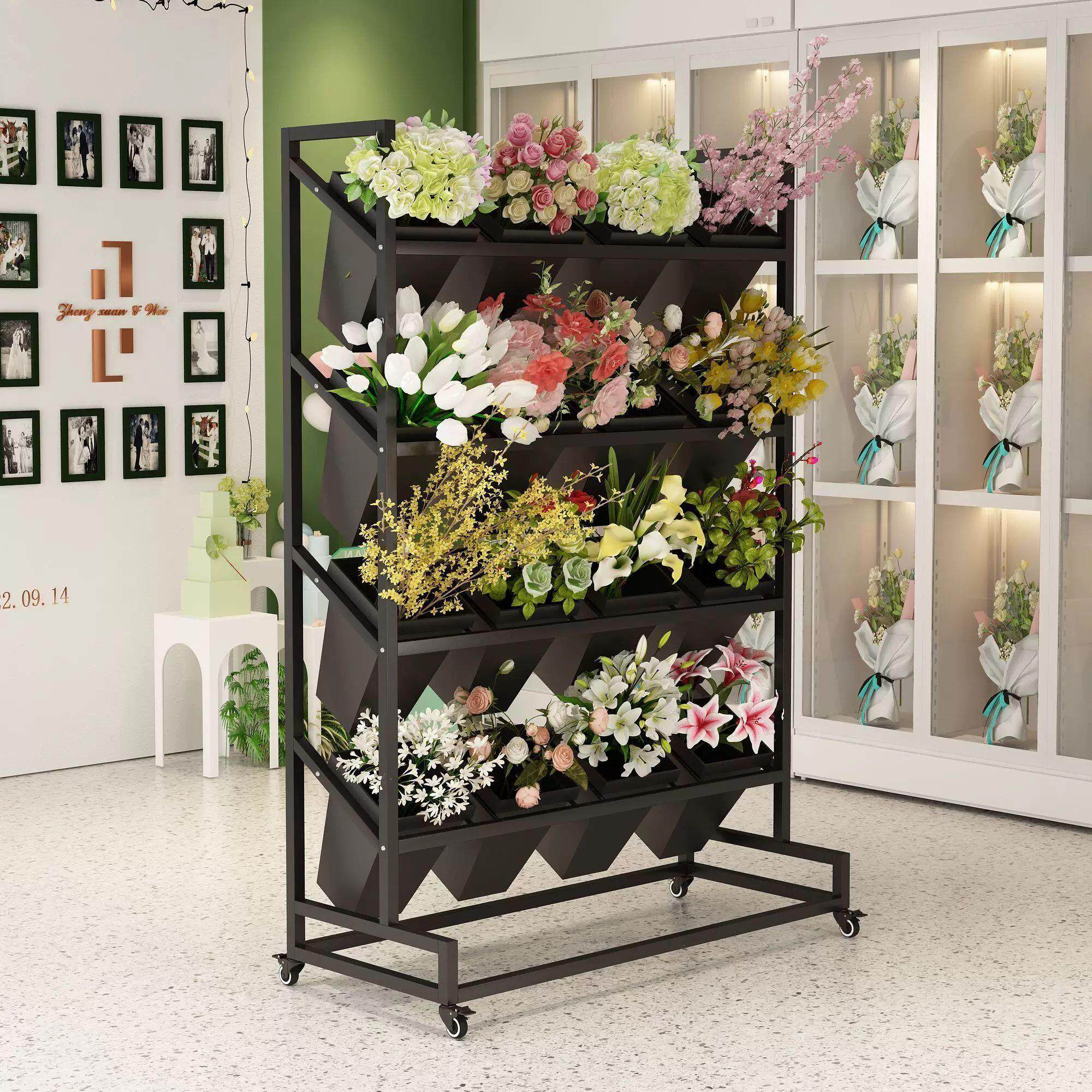 鲜花架摆摊花店铁艺醒花
