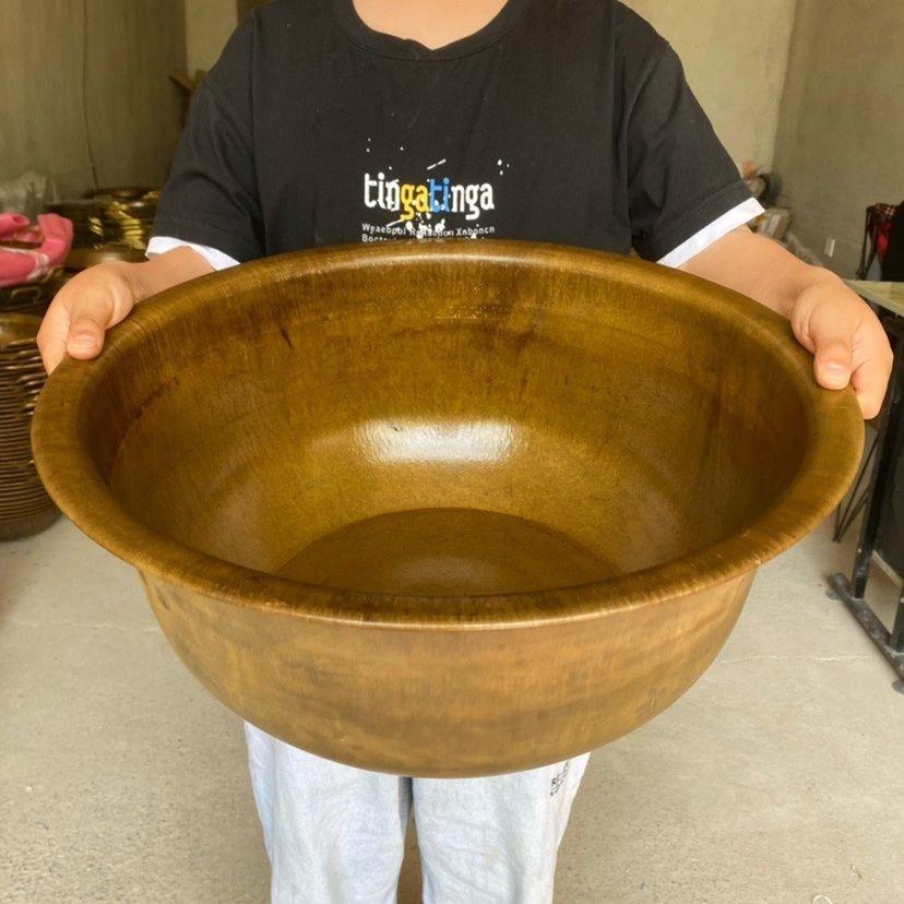 手工老式铜盆纯铜足浴盆