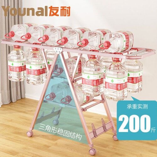 家用铝合金翼型晾衣架落地宝宝婴儿尿布架阳台凉晒被子折叠晾衣架