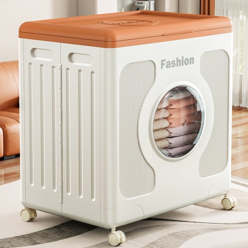 衣服收纳箱大容量超大家用整理箱翻盖可折叠储物柜衣物被子收纳柜