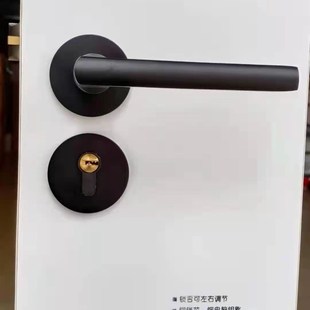 金色锌合金木门锁室内门锁磁吸静音分体锁家用门锁通用型锁体 欧式