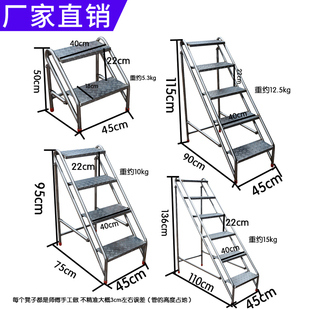 不锈钢折叠梯凳简易梯凳人字梯家用梯子多功能梯可移动登高梯凳子
