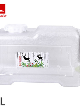 户外储水桶四方PC车载水桶带龙头自驾游车用加厚白色透明水桶18L