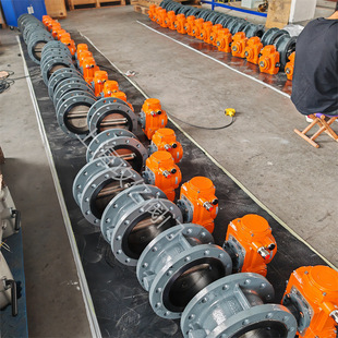 式 电动软密封蝶阀智能调节阀门D941X 垂直版 DN350 16C