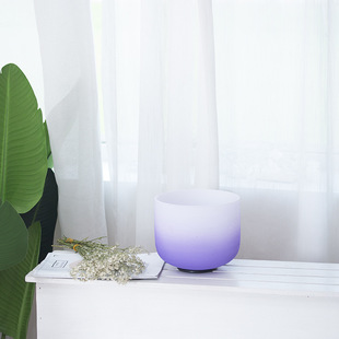 紫色水晶钵天铁钵颂钵唱 净身打坐敲击钵音疗冥想静心佛音碗