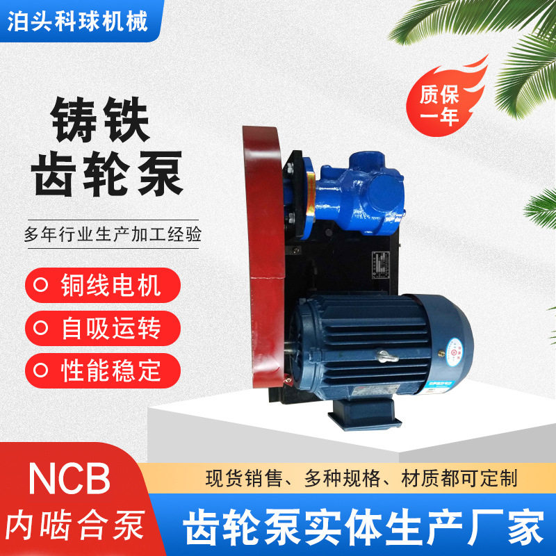 NCB内啮合齿轮泵高粘度稠油泵粘稠物料输送转子泵304铸铁齿轮泵
