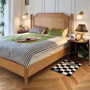 美式乡村实木床双人床1.8米1.5单人床原木复古床法式乡村民宿森系