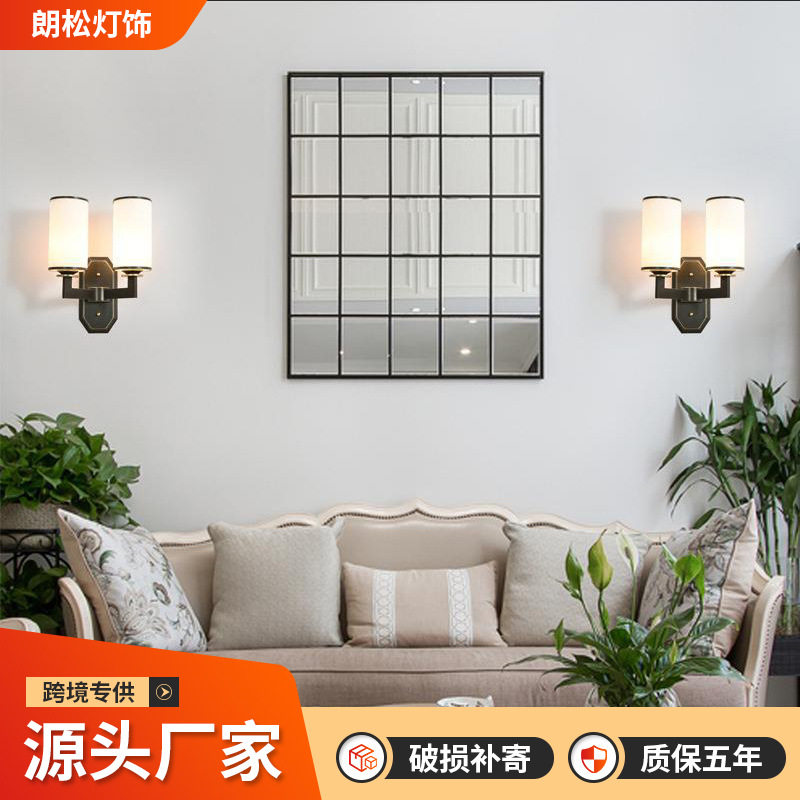 led全铜壁灯床头现代简约北欧咖啡厅卧室客厅电视景墙过道楼梯灯