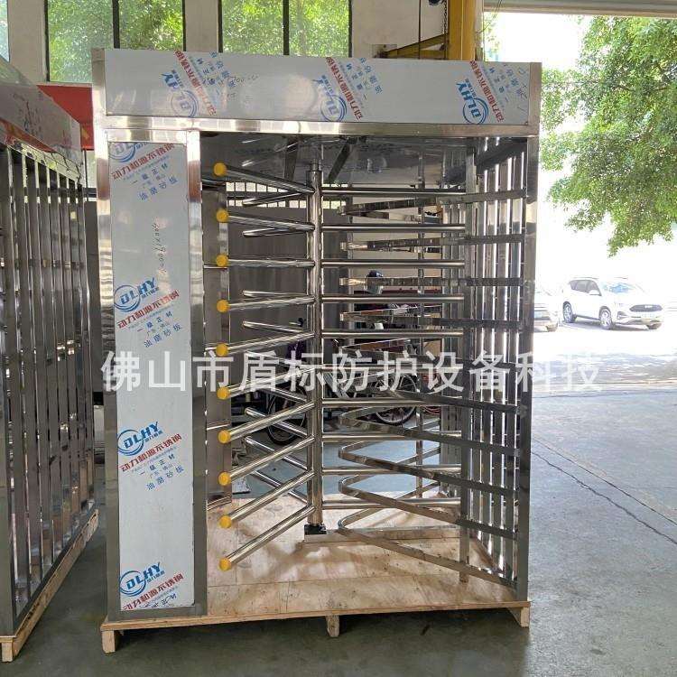 小区出口全高闸通道不锈钢双通道全高转闸栅栏门手动十字栅栏门