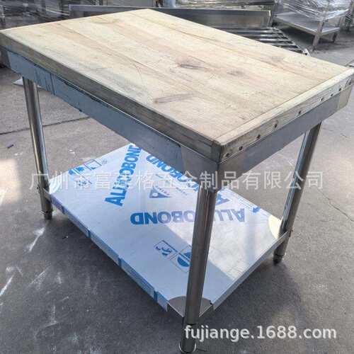 工程304不锈钢工作台拆装方管腿操作台厨房饭店打包台置物架桌子