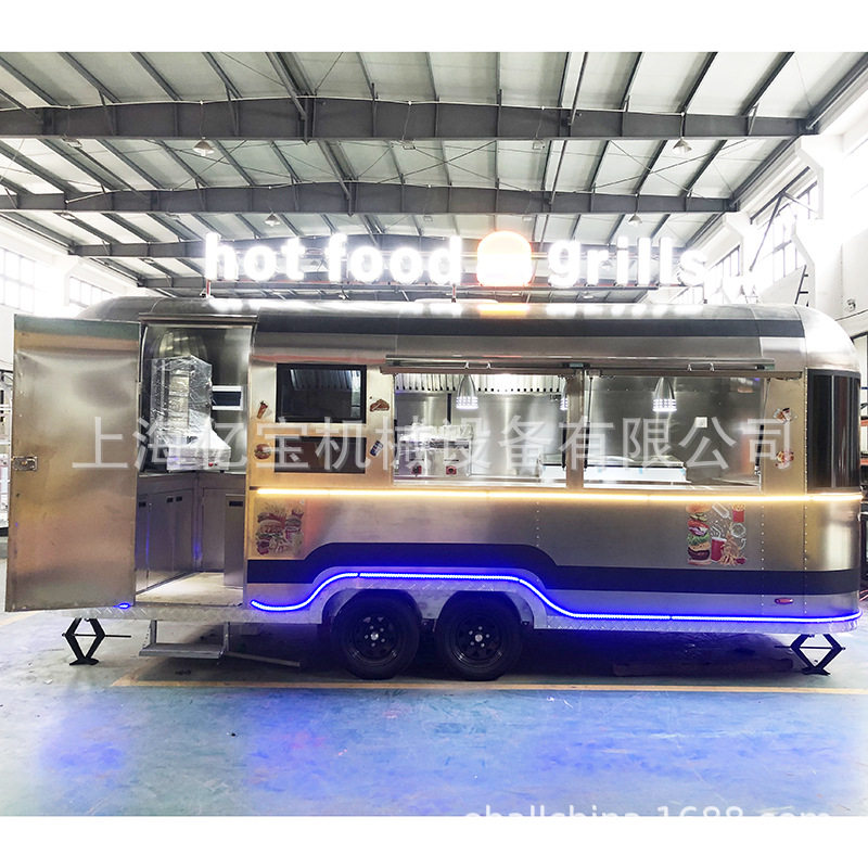 上海亿宝出口款小吃车镜面车改装车景点车街景餐饮车food trcuks