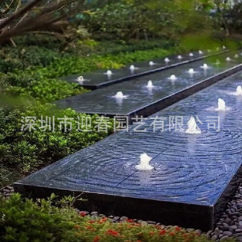 七彩暖光LED中孔带阀水下喷头