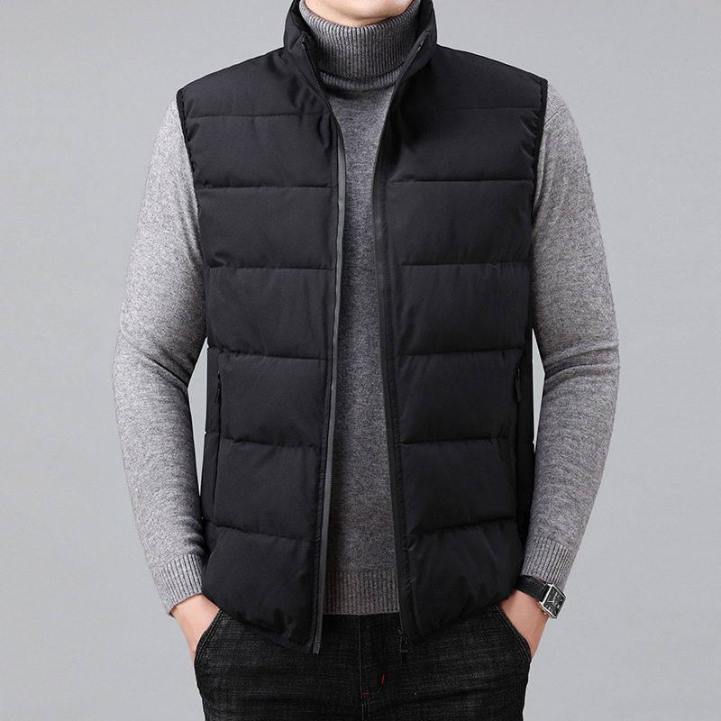 2060新款马甲男秋冬季加厚羽绒棉坎肩加肥加大码背心马夹工装外套