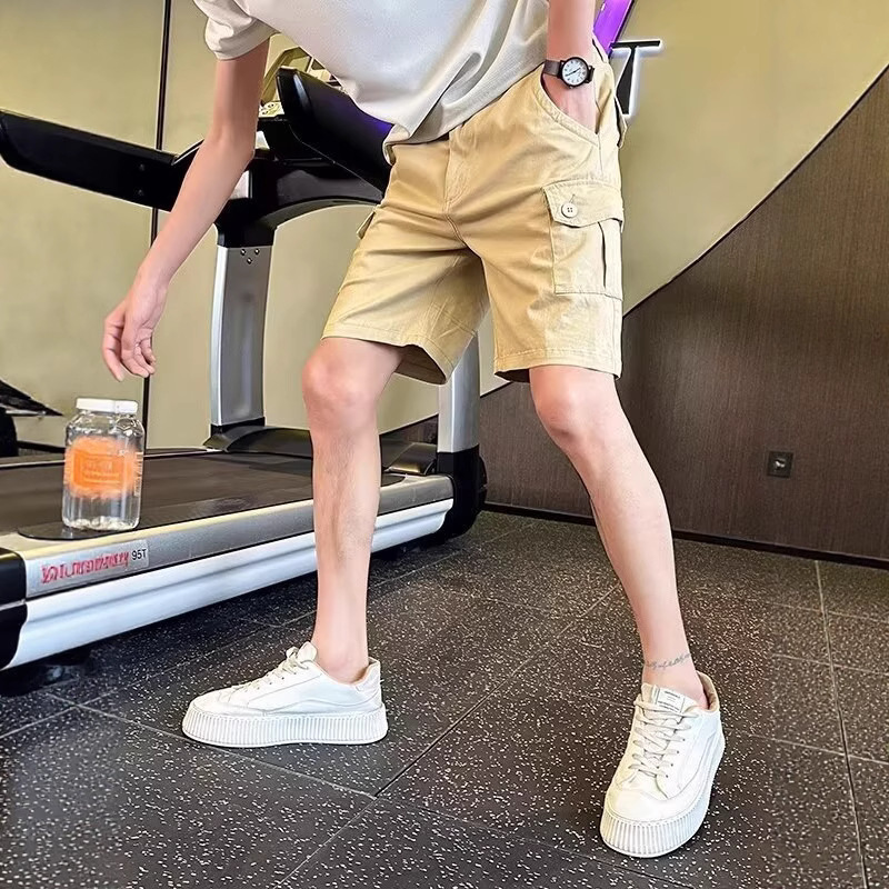 潮仑布工装短裤男潮牌ins百搭潮流休闲宽松五分裤夏季薄款5分