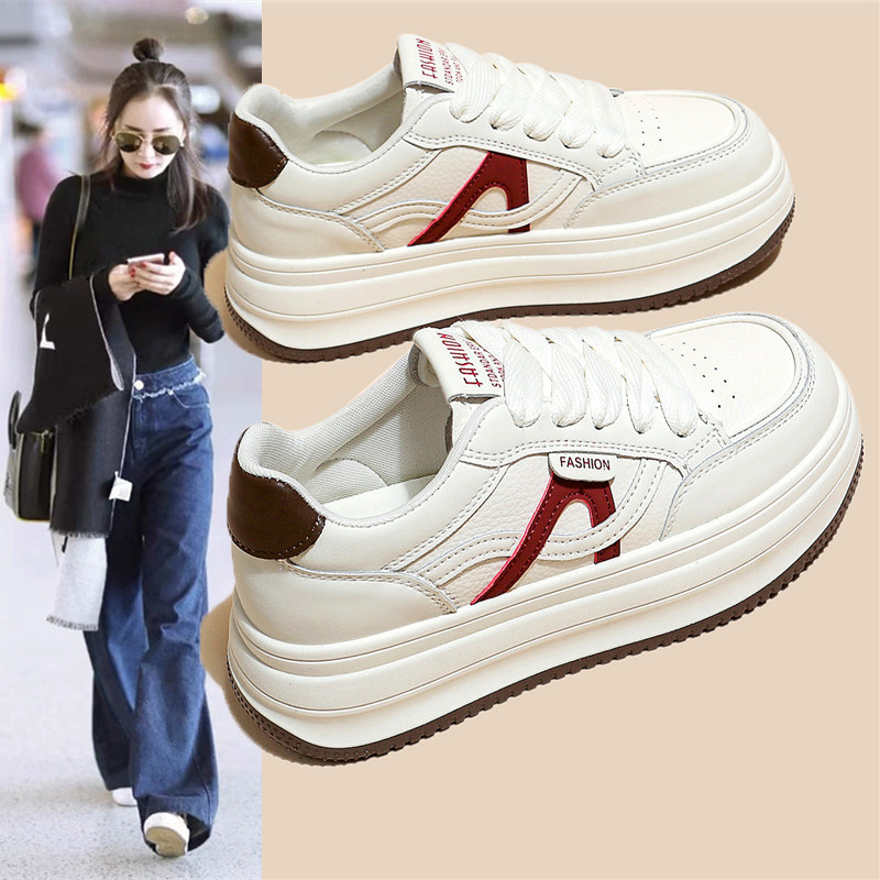 德训小白鞋女生百搭平厚底松糕春秋2026夏季新款爆单休闲运动板鞋,女鞋,时尚休闲鞋,淘宝优惠券,粉丝福利购,淘宝优惠卷