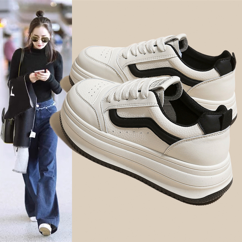 【甄选推荐】小白板鞋女厚底新款